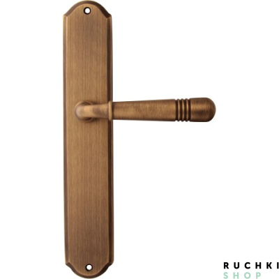 Дверная ручка на планке ALFA 293/131, Матовая бронза, Melodia