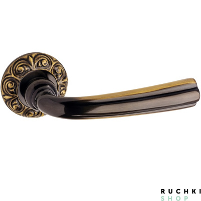 Ручка на розетке Corolla, Бронза, Pasini