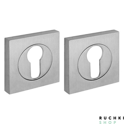 Накладка под цилиндр 55*55 мм, Матовый хром, Buonelle 