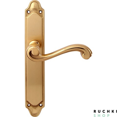 Дверная ручка на планке CAGLIARI 225/158, Полированная латунь, Melodia