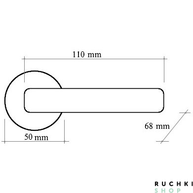 Ручка на розетке 50V ANTIK 130V, Античная бронза, Melodia 