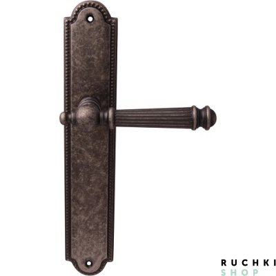 Дверная ручка на планке  VERONICA 102/458, Античное серебро, Melodia