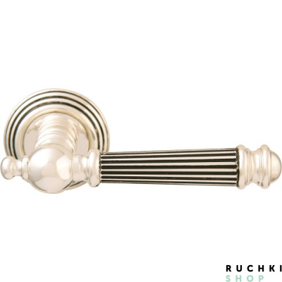 Ручка на розетке 50P VERONICA (ВЕРОНИКА) 102P, Серебро с чернением, Melodia 