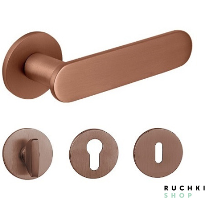 Ручка 4006 матовый винтаж с фиксатором и накладкой на ключевой цилиндр