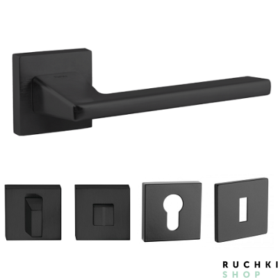 Ручка для дверей 4140 черный с фиксатором