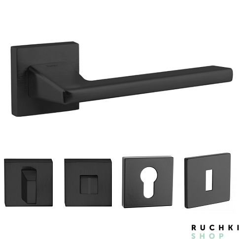 Ручка для дверей 4140 черный с фиксатором