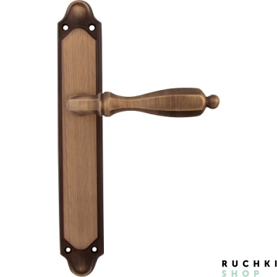 Дверная ручка на планке CAMILLA 298/158, Матовая бронза, Melodia 