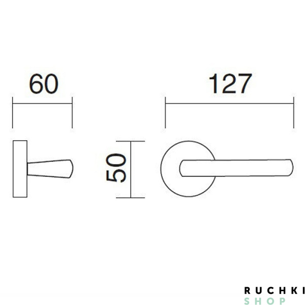 Ручка на розетке Mod.800, Полированный хром, Pasini 