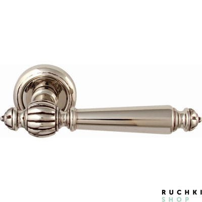 Ручка на розетке 50V MIRELLA (МИРЕЛЛА) 235V, Серебро+коричневый, Melodia 