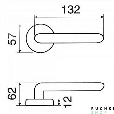 Ручка на розетке MICHELLE (Мишель), Черный, Fimet 