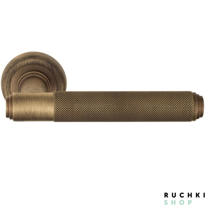 Ручка на розетке EXA ZIG D1, Матовая бронза, Venezia