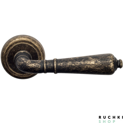 Ручка на розетке VIGNOLE D1, Античная бронза, Venezia