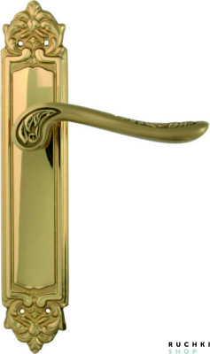 Дверная ручка на планке DAISY 285 PASS, Матовая латунь, Melodia 