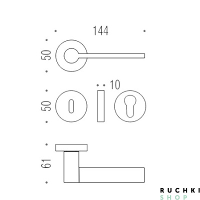 Ручка на розетке TOOL, Полированный хром, Colombo  