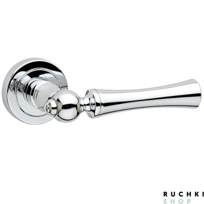 Ручка на розетке PISA (Пиза), Полированный хром, Fimet