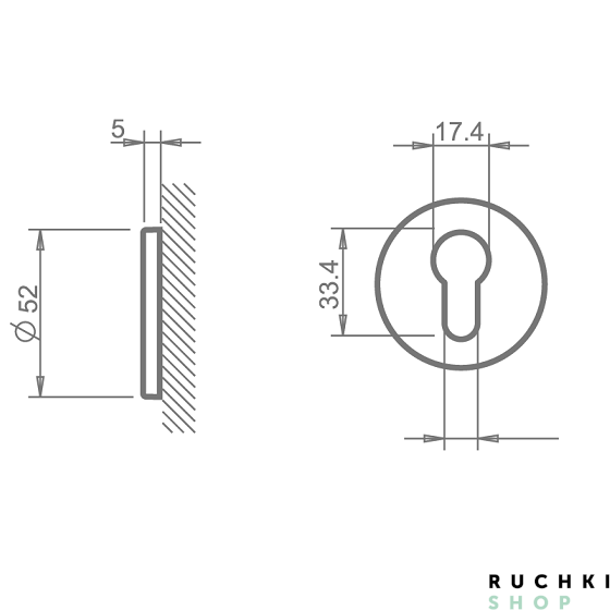 Накладка под цилиндр 4046 5S RT, Винтаж, Tupai 