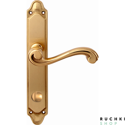 Дверная ручка на планке CAGLIARI 225/158, Полированная латунь, Melodia 