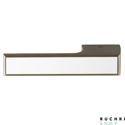 ручка для дверей 3089 Мелоди Варио титан с белой вставкой