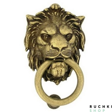 Ручка-гонг LEONE Grande 240*140 мм, Латунь античная, Martinelli 