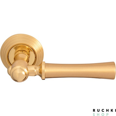 Ручка на розетке 50P CARLO 283P, Матовая латунь/латунь, Melodia 