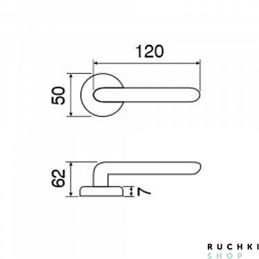Ручка на розетке GIORGIA (Джорджия), Матовый хром, Fimet 