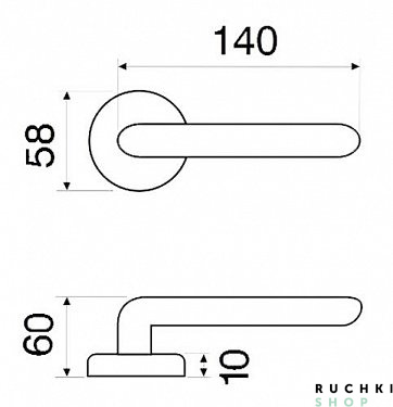 Ручка на розетке FLORA (Флора), Матовая бронза, Fimet 