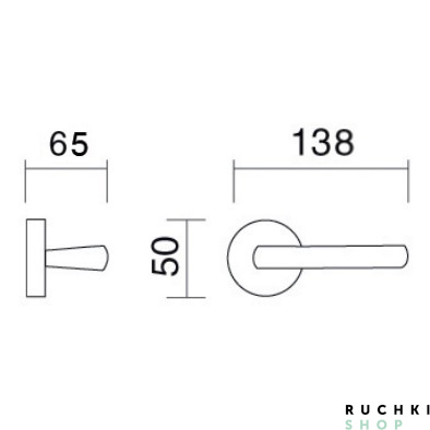 Ручка на розетке Gamma, Матовый хром/хром, Pasini 
