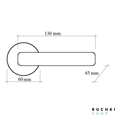 Ручка на розетке 60mm ROSA (РОЗА) 243, Матовая бронза, Melodia 
