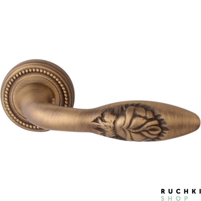 Ручка на розетке 50L ROSA (РОЗА) 243L, Матовая бронза, Melodia 