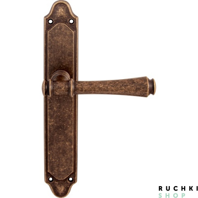 Дверная ручка на планке TAKO 245/158, Античная бронза, Melodia