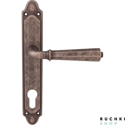 Дверная ручка на планке DENVER 424/158, Античное серебро, Melodia 