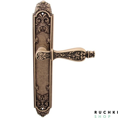 Дверная ручка на планке SIRACUSA 465/PASS, Старинная латунь, Melodia 