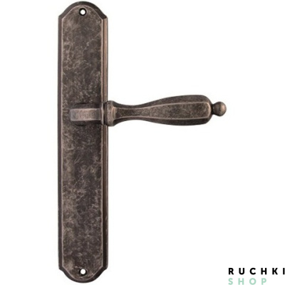 Дверная ручка на планке CAMILLA 298/131, Античное серебро, Melodia 