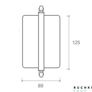 Картинка универсальной петли VDF 125, Античное серебро, Val de fiori