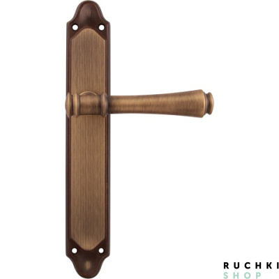 Дверная ручка на планке TAKO 245/158, Матовая бронза, Melodia