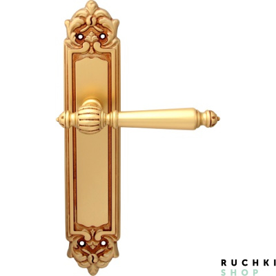 Дверная ручка на планке MIRELLA 235/PASS, Французское золото, Melodia