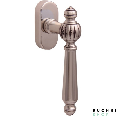 Оконная ручка MIRELLA 0235, Серебро+коричневый, Melodia