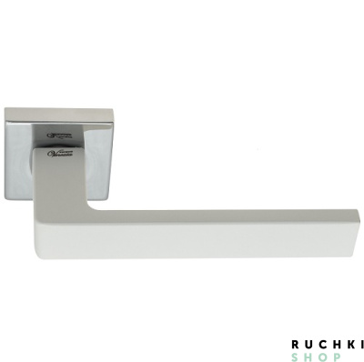 Ручка на розетке BIBLO, Полированный хром/белый, Venezia Unique