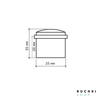 Ограничитель дверной 3696, Никель полированный, Fimet 