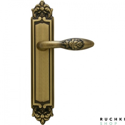 Дверная ручка на планке ROSA 243/PASS, Матовая бронза, Melodia