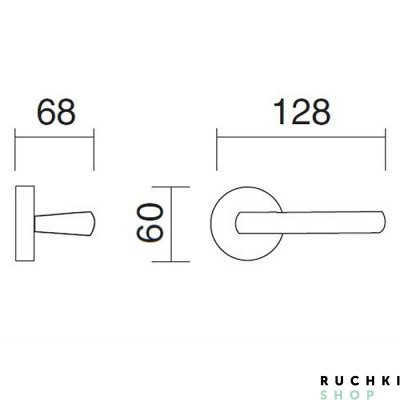 Ручка на розетке Patrizio Queen, Матовая латунь/латунь, Pasini 