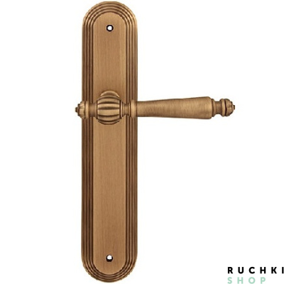 Дверная ручка на планке MIRELLA 235/235, Матовая бронза, Melodia