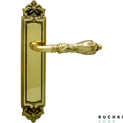 Дверная ручка на планке LIBRA 229/PASS, Полированная латунь, Melodia