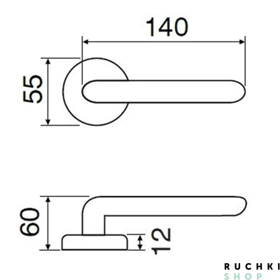 Ручка на розетке FLORA (Флора), Хром / белая керамика, Fimet 