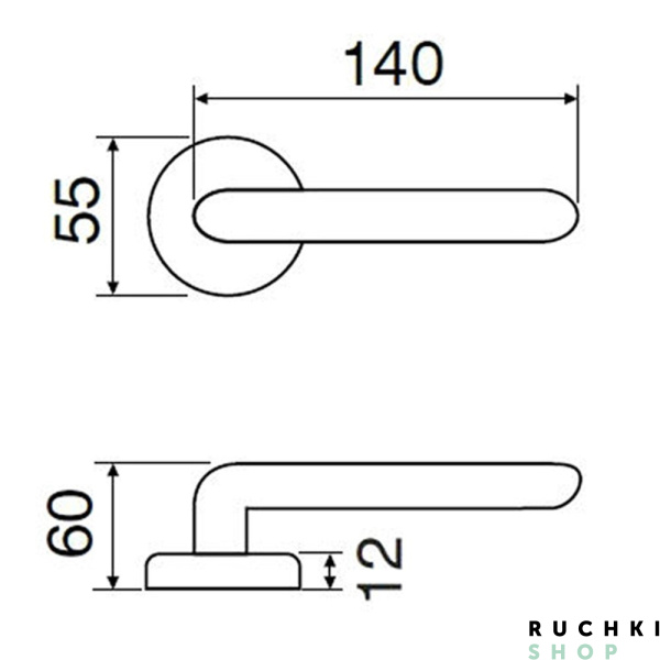 Ручка на розетке FLORA (Флора), Хром / белая керамика, Fimet 