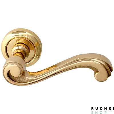 Ручка на розетке 50V CAGLIARI (КАЛЬЯРИ) 225V, Полированная латунь, Melodia 