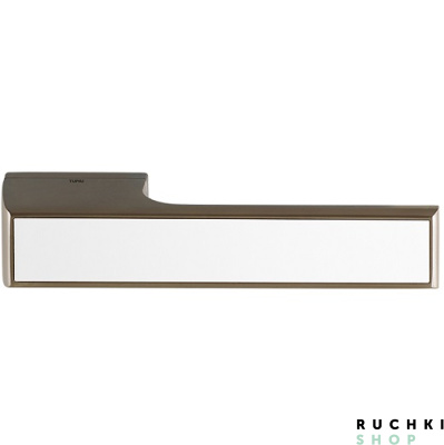 Ручка на розетке MELODY VARIO 3089 5RE, Титан / вставка белый глянец, Tupai