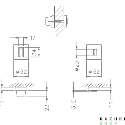 Изображение сантехнического фиксатора 801 Q, Титан, Tupai