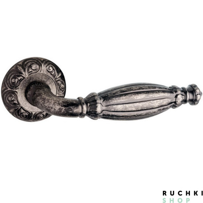 Ручка на розетке QUEEN (КВИН), Античное серебро, Pasini