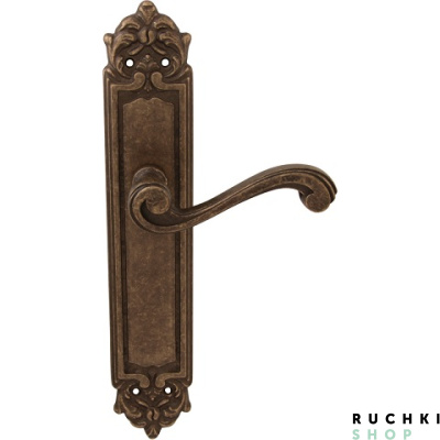 Дверная ручка на планке CAGLIARI 225/PASS, Античная бронза, Melodia